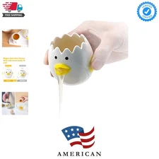 Whimsical Ceramic Egg Separator - Dishwasher Safe Chicken Yolk & White Splitter
