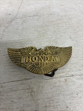 Honda Motor Cycles Belt Buckle Flying Brass Biker Motorcycle Wings Logo