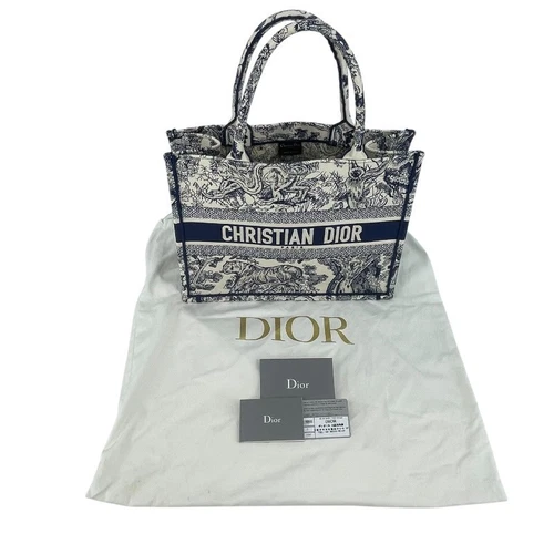 CHRISTIAN DIOR BOOK TOTE BAG MEDIUM TOILE DE JOUY M1296ZTDT M808 MARINE FEMME