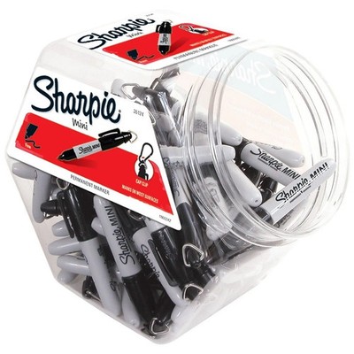 72 count canister ~ Sharpie Mini Fine Point Permanent Markers Black w/ Cap Clip