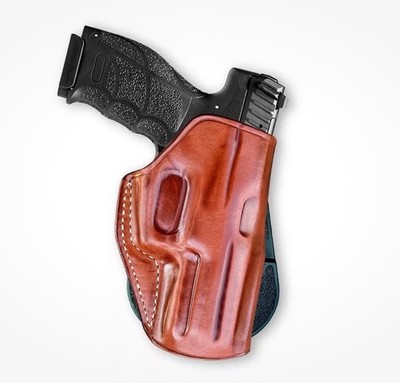 Fits H&K P30L 9/40 S&W 4.45 BBL Leather Paddle Holster With Open Top #1166# RH