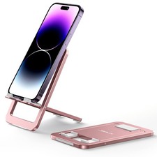 Cell Phone Stand, Foldable Aluminum Adjustable Phone Holder for Desk Portable...