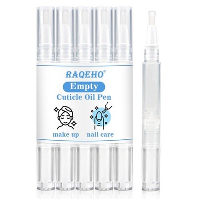 RAQEHO Cuticle Oil Pen Empty - Transparent Nail 1 Count (Pack of 5)