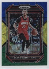 2022-23 Panini Prizm Choice Blue Yellow & Green Prizm Garrison Mathews #188 5ub