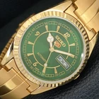 VINTAGE SEIKO 5 AUTOMATIC REFURBISHED JAPAN MENS GREEN DIAL WATCH a443532-1