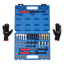 49PCS Thread Repair Chaser Tool UNC UNF Metric Thread Restorer Kit Set