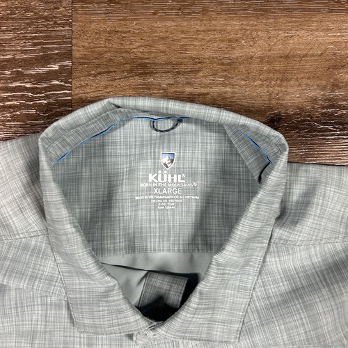 KUHL Provok Short Sleeve Shirt Mens Size XL Blue Hiking Casual Button Up - Picture 4 of 7