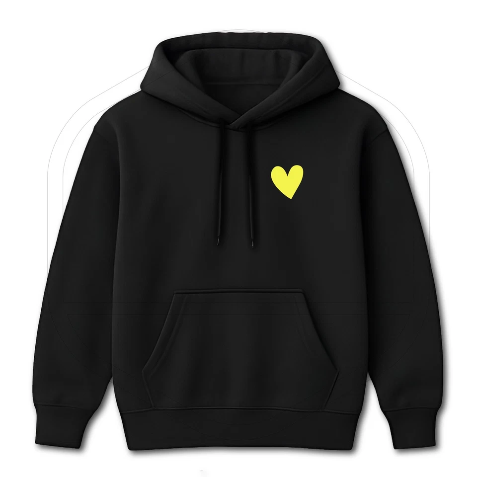 Felpa ALFA Filo Rosso Cuore Giallo Album Uomo Donna Concerto Bellissimissima - Immagine 2 di 4