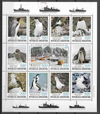 Argentina 1980 Wildlife Fauna Birds Vögel Oiseaux Seal Antarctic compl sheet MNH