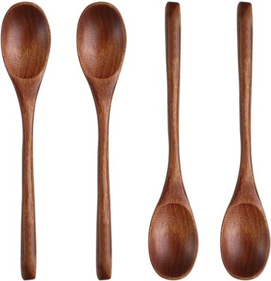 Long Handle Wooden Spoon For Mixing Coffee Tea Jam and Bath Salt In Kitchen