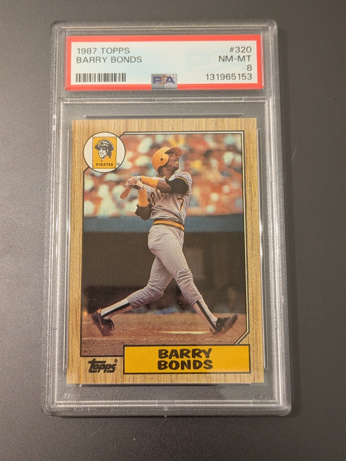 1987 Topps #320 Barry Bonds RC PSA 8 NM-MT