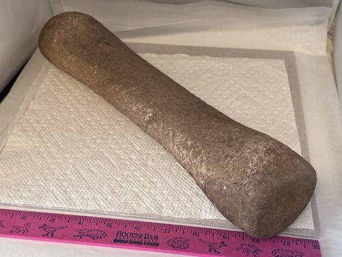 LARGE NEOLITHIC DOG BONE STONE PESTLE AUTHENTIC ARTIFACT SAHARA DESERT AFRICA