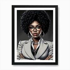 Afroamerikanerin Kunstdruck gerahmt Wandbild Poster Leinwanddruck Bild