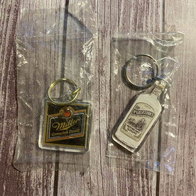VTG Miller Draft Beer & Dr McGillicuddys Schnapps Acrylic Keychain Advertising