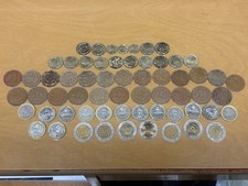 CHILE 5-10-50-100-500 PESOS 1993-2004 Lot of 62 Coins.