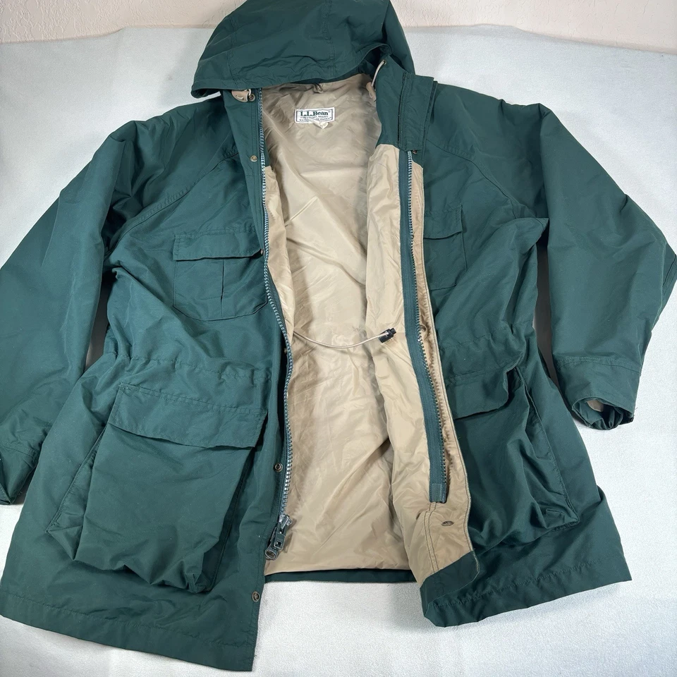 Vintage L.L. Parka Bean Freeport Maine Baxter State para hombre alta talla 2XL verde Foto 2 de 4