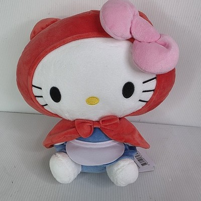 Sanrio Classic Hello Kitty Red Hood Soft 10  Plush Round 1 NEW