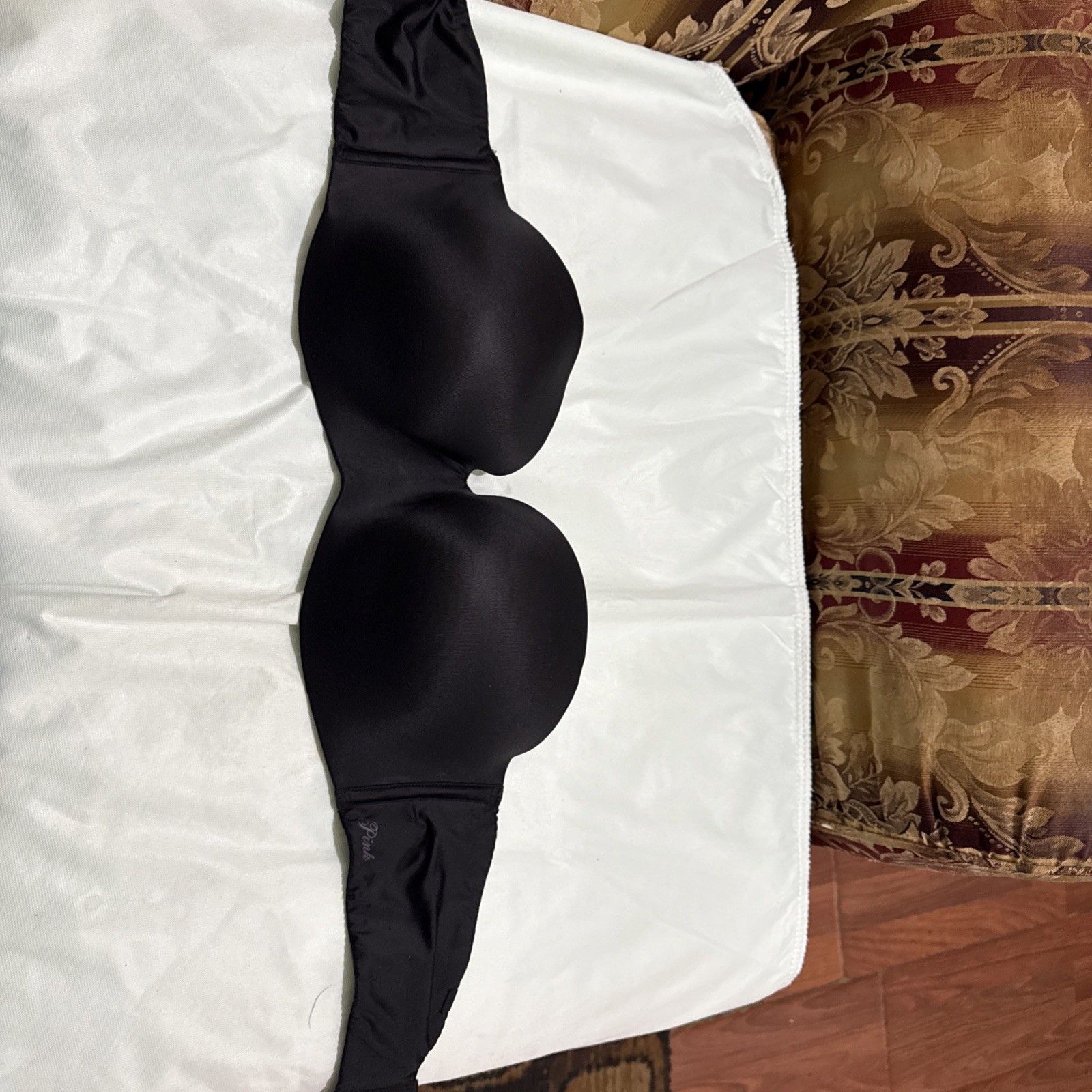 Victoria's Secret PINK Strapless Lightly Lined Bra 38D Black