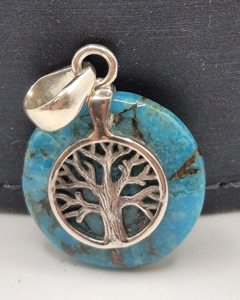 Three 3 Sterling Silver Dainty Pendants Silpada 925 native Tree Of Life... - Image 4 of 4