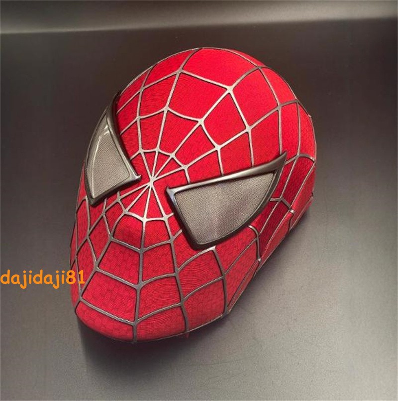 Hecho a mano 1:1 Spiderman Tobey Maguire Máscara Spider Man 3D Tocado utilería de Halloween
