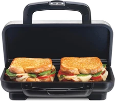 Deluxe Hot Sandwich Maker with Easy-Clean Durable Pfas-Free Nonstick Ceramic Pla