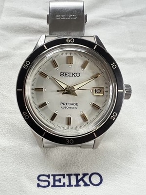 Seiko Presage SRPG03J1 Style 60s Automatic Cream Dial Black Bezel [FULL SET]