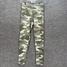 Aerie Leggings Women Medium Green Camo High Waisted Stretch Athleisure Yoga