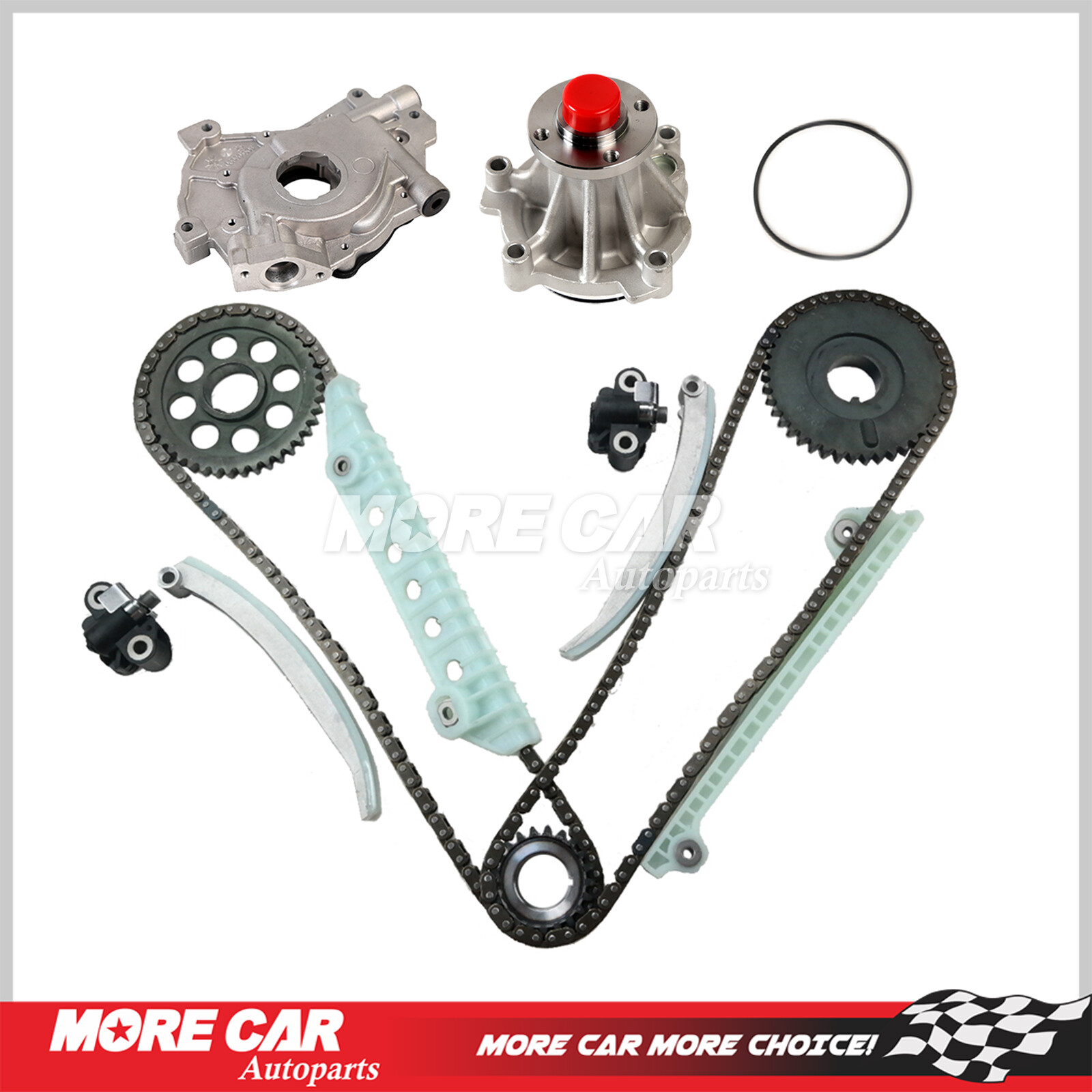 MOCA AUTOPARTS Timing Chain Kit With Oil Water Pump Fit For 2003-2008 Ford E-150 4.6L & 2002 - Foto 9