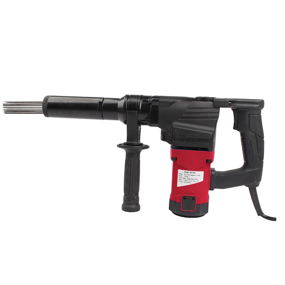 TD53E 1100W Handheld Needle Rust Remover Gun Jet Chisel Marine Rust