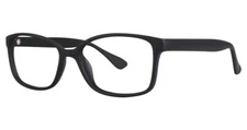MODERN OPTICAL THROTTLE UNISEX PLASTIC EYEGLASSES 55-17-145 BLACK W/ SOFT CASE