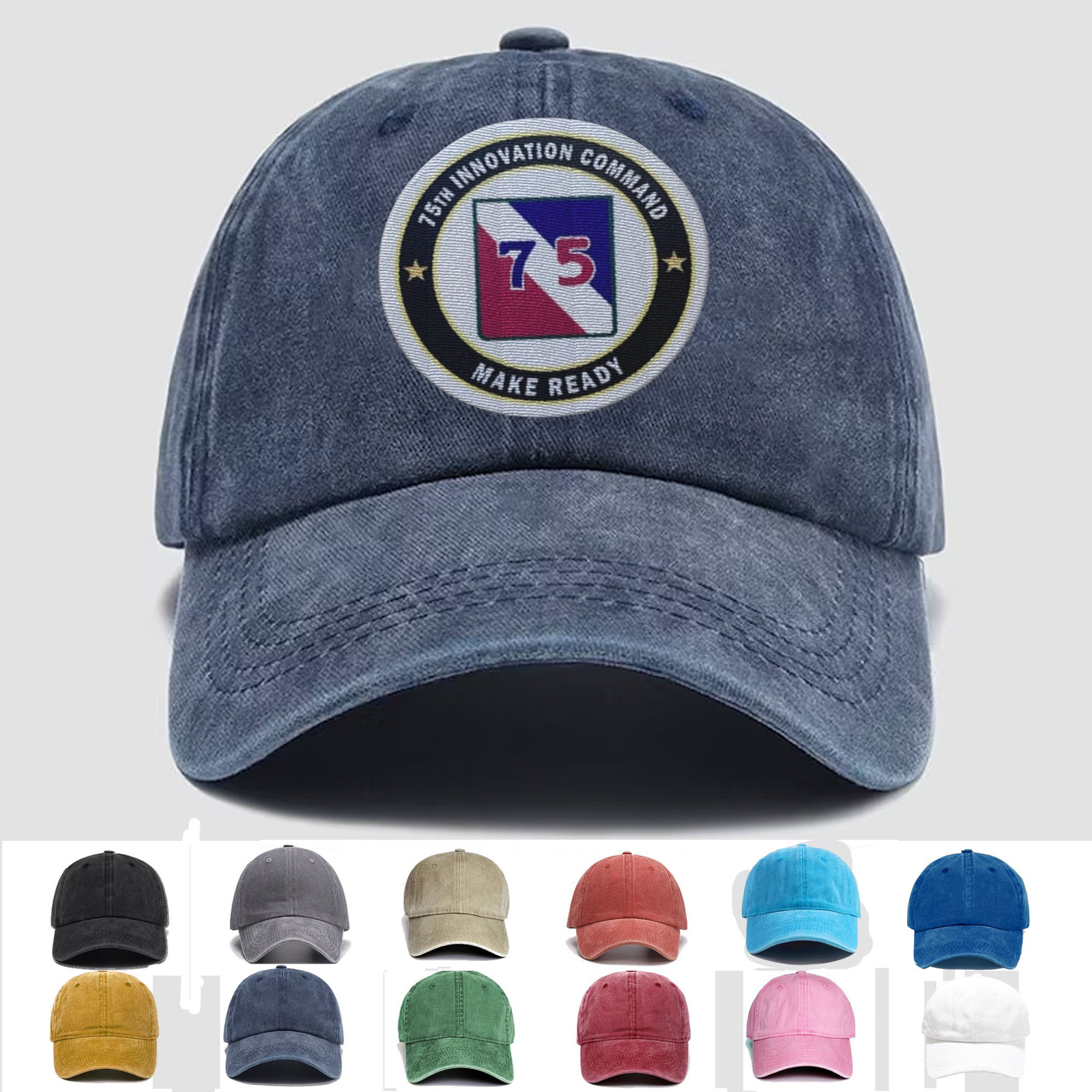 Custom Embroidered Hat US Army 75th Innovation Command “Make Ready”, Trucker Hat