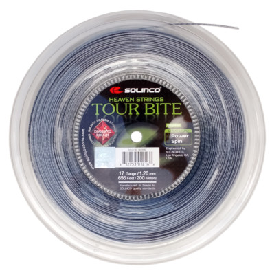 Solinco Tour Bite Diamond Rough Tennissaite - 1,20 mm / 17 - 200 m Rolle - silber