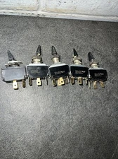 Toggle Switch 125 VAC QTY 5 Pieces (SEVERAL MISSING CONTACTS SELLING FOR PARTS)