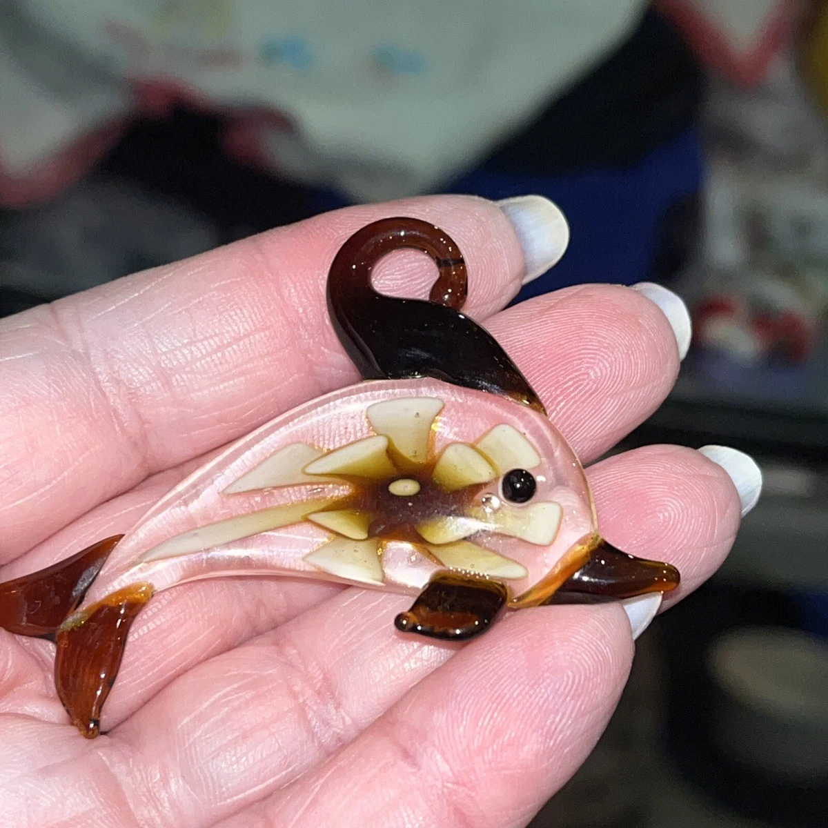 Glass Fish Pendant for Necklace