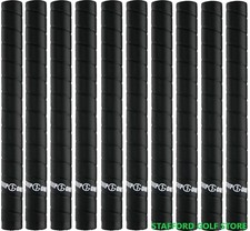 Grip One G1 Wrap Golf Grips Non-Taper 1/16" Oversize .580 Round Black Set of 10