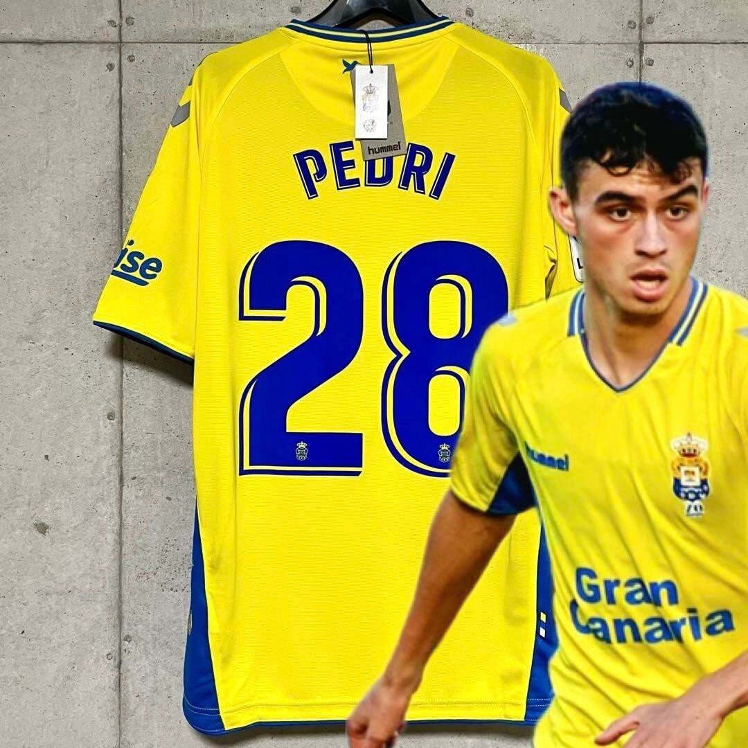 hummel ラスパルマス PEDRI 28 シャツ Pedri #28 UD Las Palmas 19/20 Jersey NWT JP L (US S-M) F/S W
