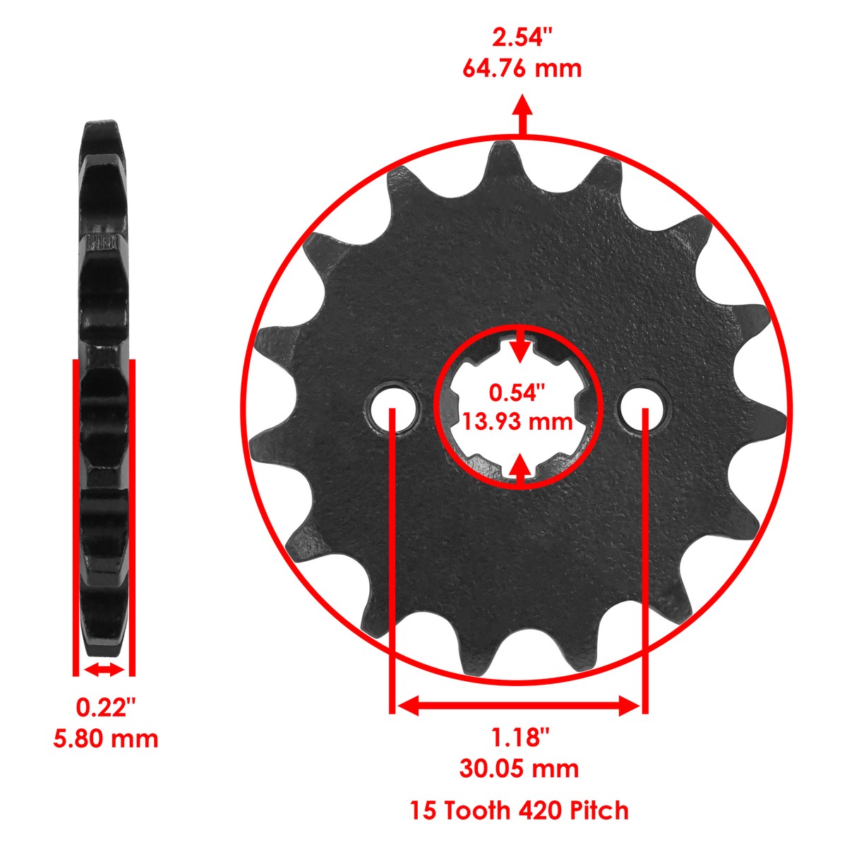 Front Drive Chain Sprocket For Honda Monkey Z125 2019-22 23801-K26
