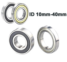 Deep Groove Ball Bearing ID 10mm-40mm Shielded Sealing Rubber / Iron 6000-6008ZZ
