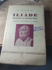 Iliade Traduzione Di Vincenzo Monti Omero Castellino Peloso S.e.i 1952