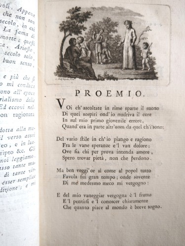 PETRARCA " Rime Sonetti Canzoni " Zatta 1784 - Parnaso Italiano Poema Canti - Foto 4 di 10