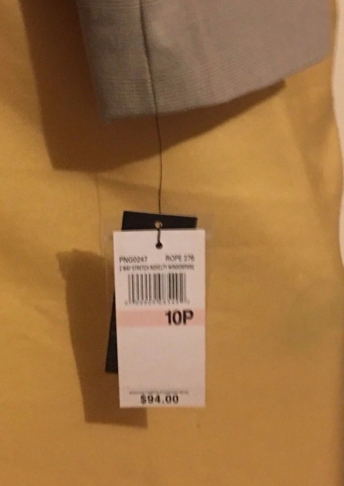 Rafaella Petites 女式绳棕褐色 2 路弹力窗玻璃西装夹克 10P $94 — 第 4/4 张图片