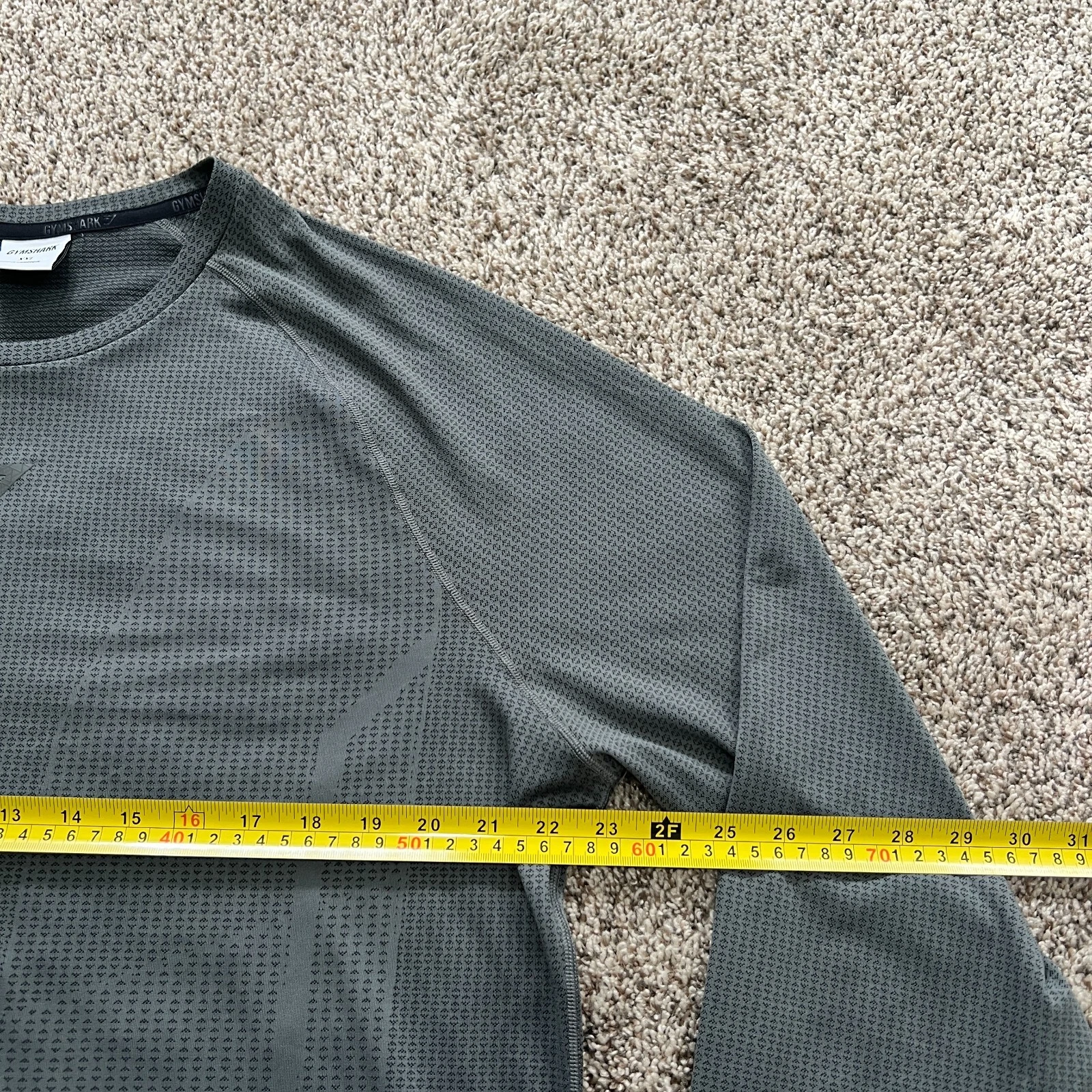 gymshark long raglan sleeve logo gym training performance shirt