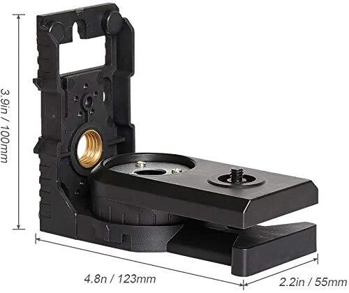 Laser Level L-shape Laser Level Adapter -  Magnetic Pivoting Base for Wall &