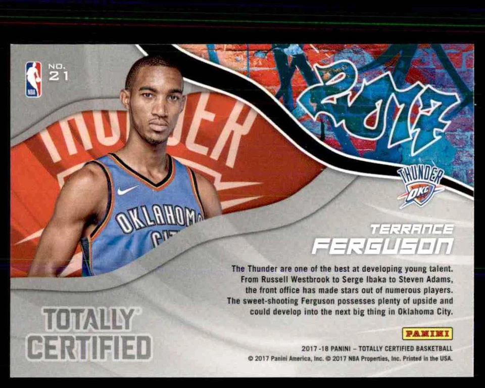 2017-18 Graffiti Terrance Ferguson Oklahoma City Thunder #21 - Image 2 of 2