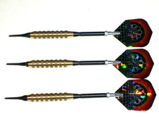 Soft Tip Darts, Used 17 Gram Brass with New Alum Spin Shafts and Flights 2011