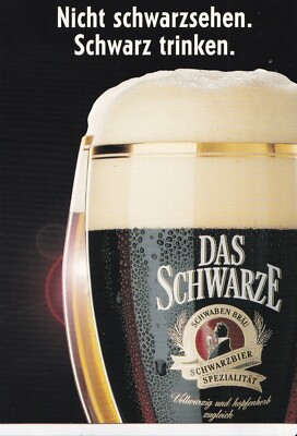 AK - (D) - Das Schwarze - Bier - Beer - Typ 1 - Reklame - Top Zustand