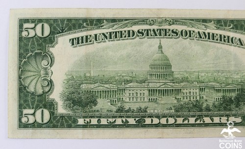 1950 US $50 Federal Reserve Note MULE, GNC Treasurer, JWS Secretary o/Treasury - Picture 5 of 9