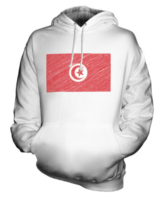 TUNISIA SCRIBBLE FLAG UNISEX HOODIE TOP GIFT TUNES T?NS
