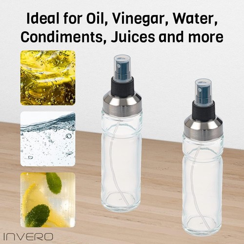 2er Set Ölsprühflaschen - Transparent Olivenöl Kochen Sprühgerät Spender - Bild 4 von 8