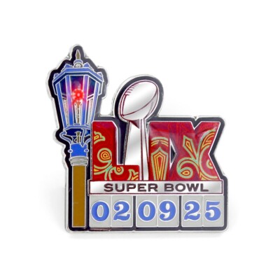 2025 NFL Super Bowl LIX 59 Pin Date 2/9/25 Gas Lamp New Orleans